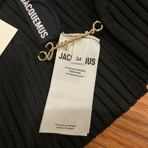 NWT- JACQUEMUS Black Le Papier 'La Maille Pralu' Cardigan - Picture 7 of 8